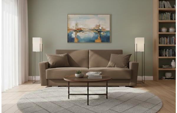 Wersalka Magda fancy 96 na sprężynach z funkcją spania i pojemnikiem